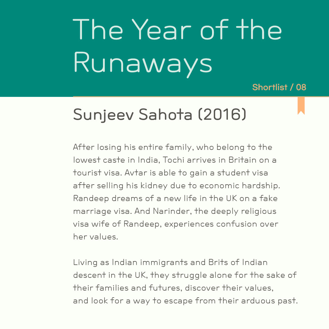 2022 SHORTLIST #08. The Year of the Runaways